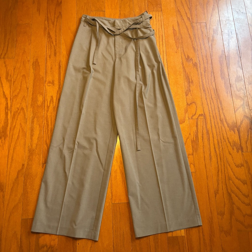 Zara Brown Pinstripe Pants size S